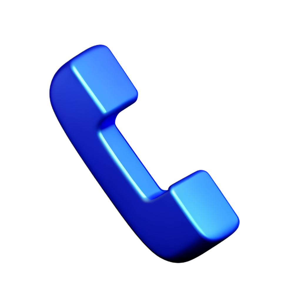 call 3d rendering icon illustration png