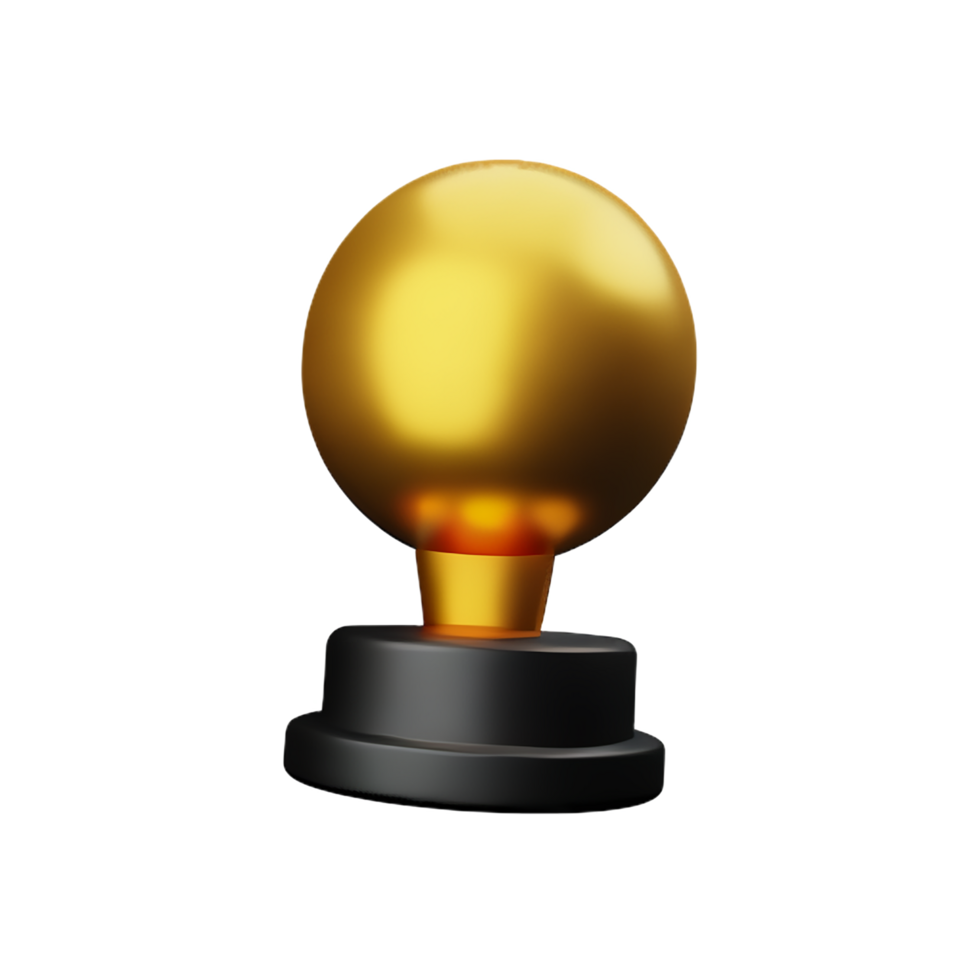 Trophy 3d rendering icon illustration png