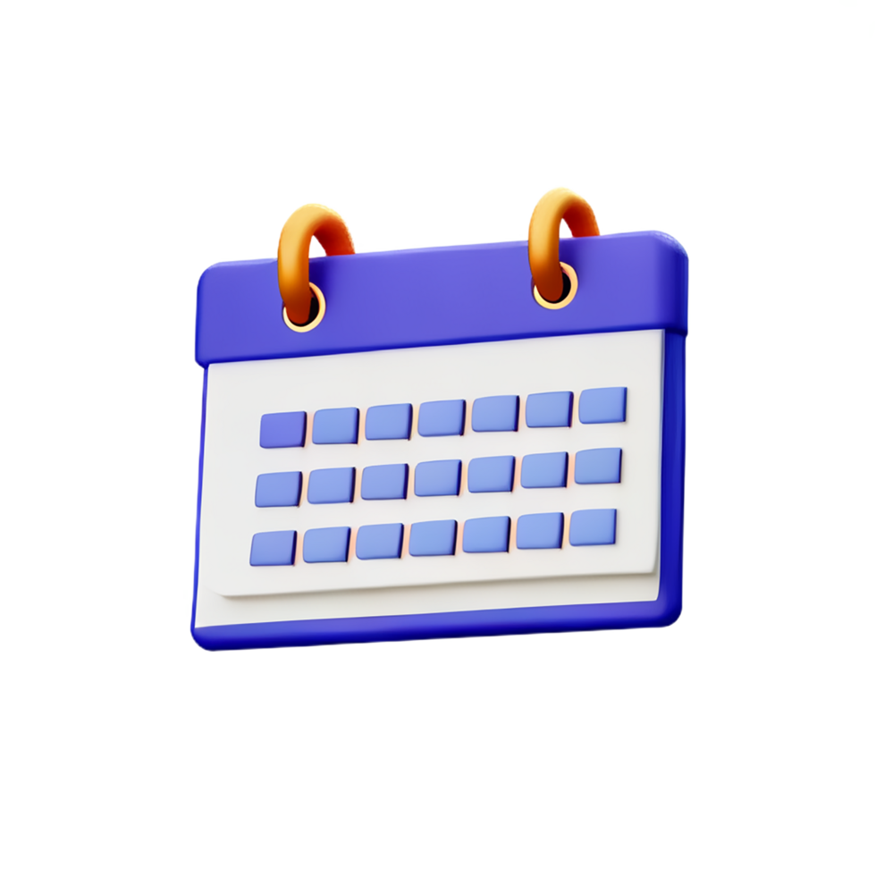 calendar 3d icon illustration png