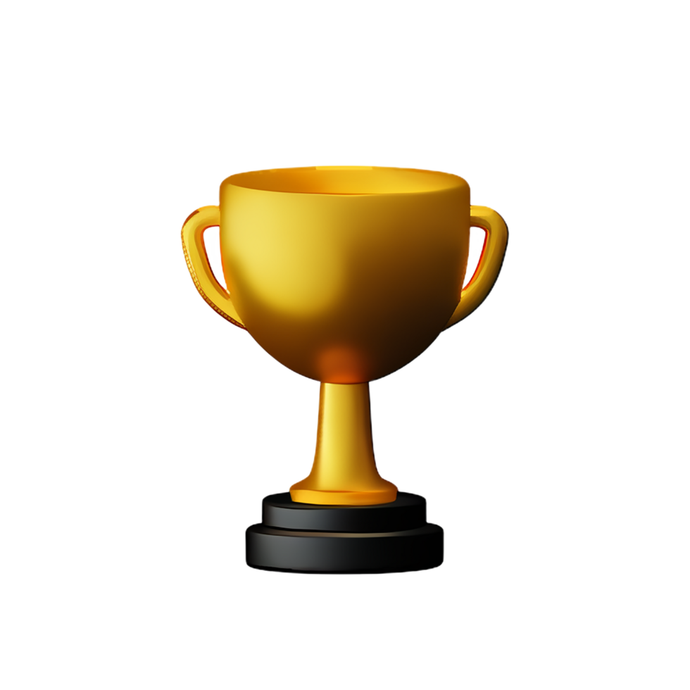 Trophy 3d rendering icon illustration png