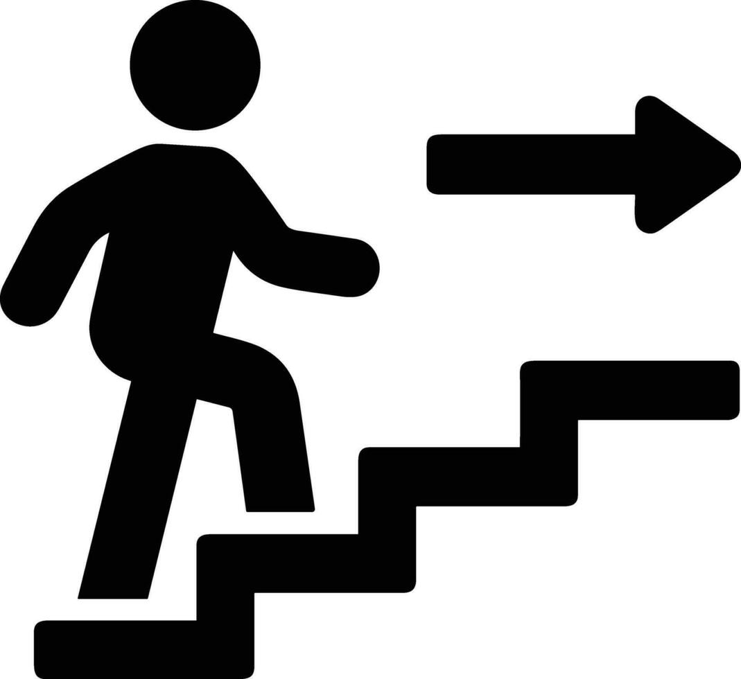 Stairs up escalator icon symbol image vector. Illustration of upstairs isolated success concept design image. vector