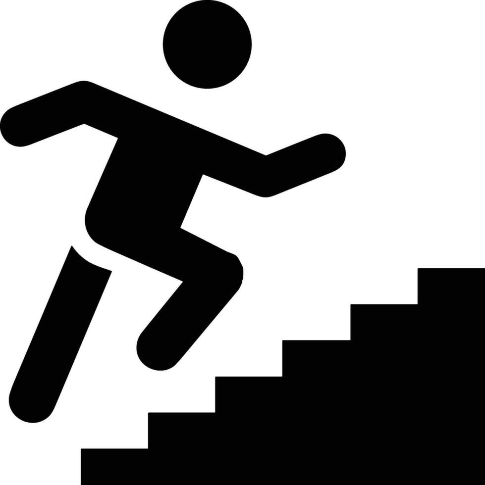 Stairs up escalator icon symbol image vector. Illustration of upstairs isolated success concept design image. vector