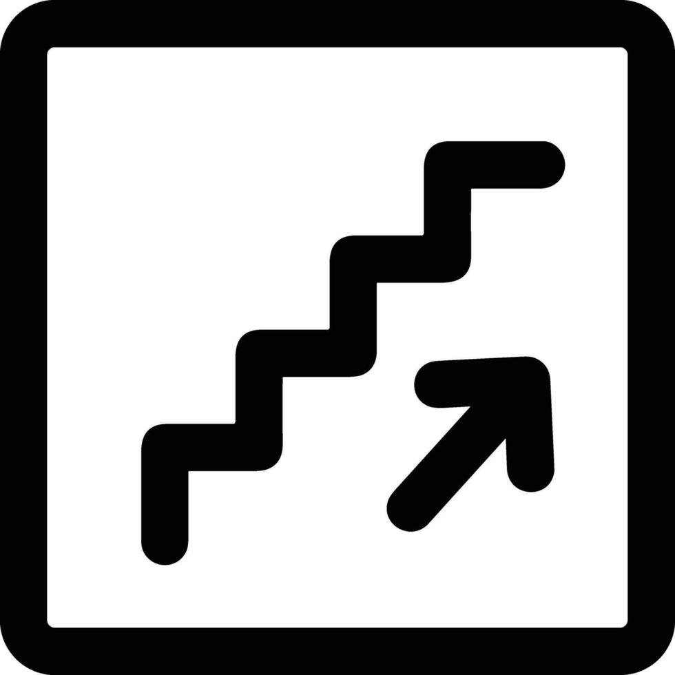 Stairs up escalator icon symbol image vector. Illustration of upstairs isolated success concept design image. vector