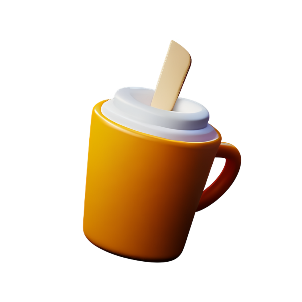 coffee 3d icon illustration png
