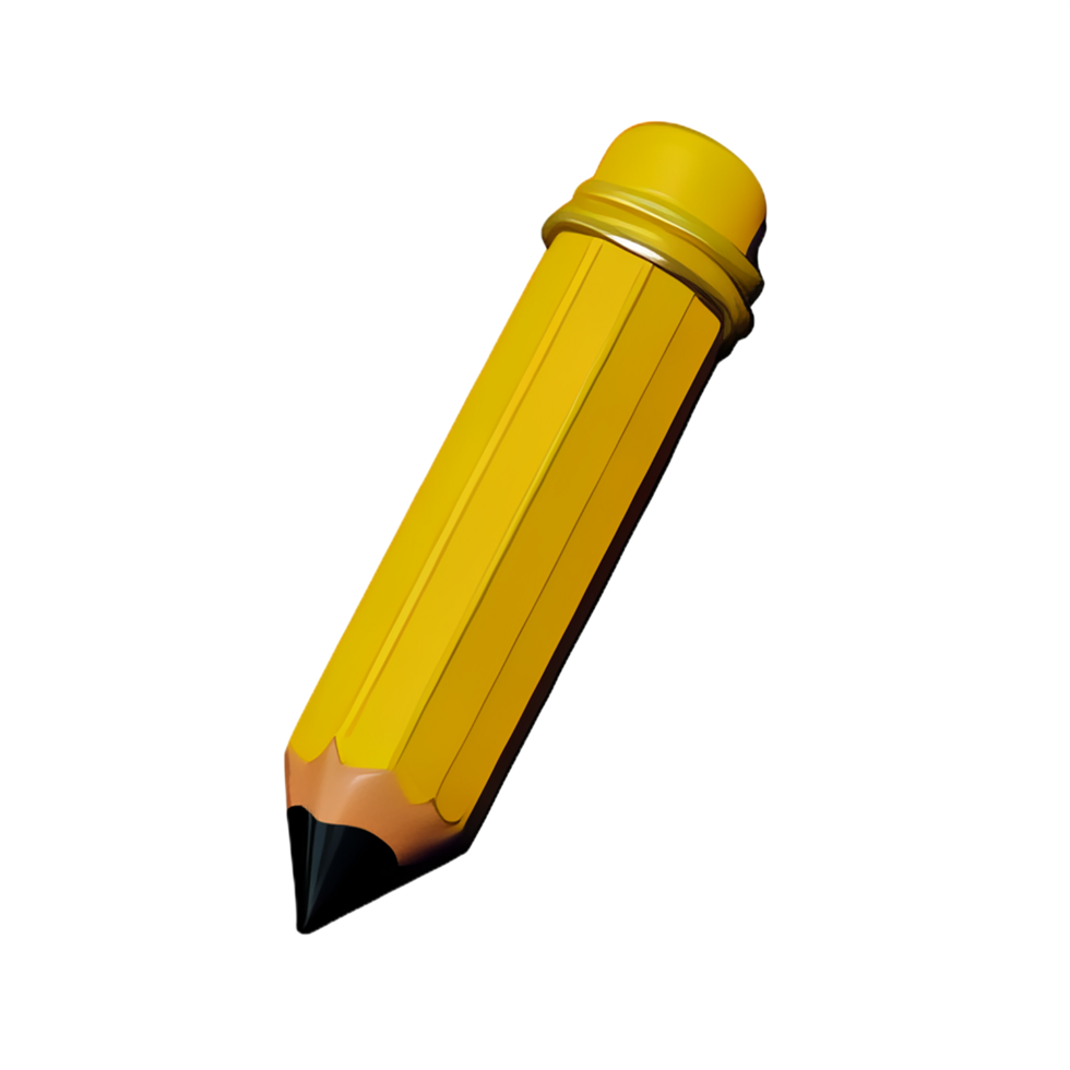 pencil 3d rendering icon illustration png