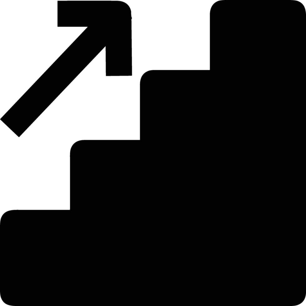 Stairs up escalator icon symbol image vector. Illustration of upstairs isolated success concept design image. vector