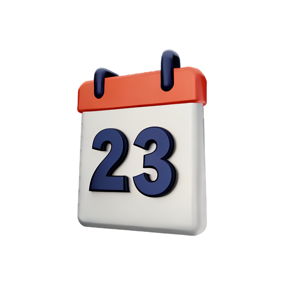 calendar 3d icon illustration png