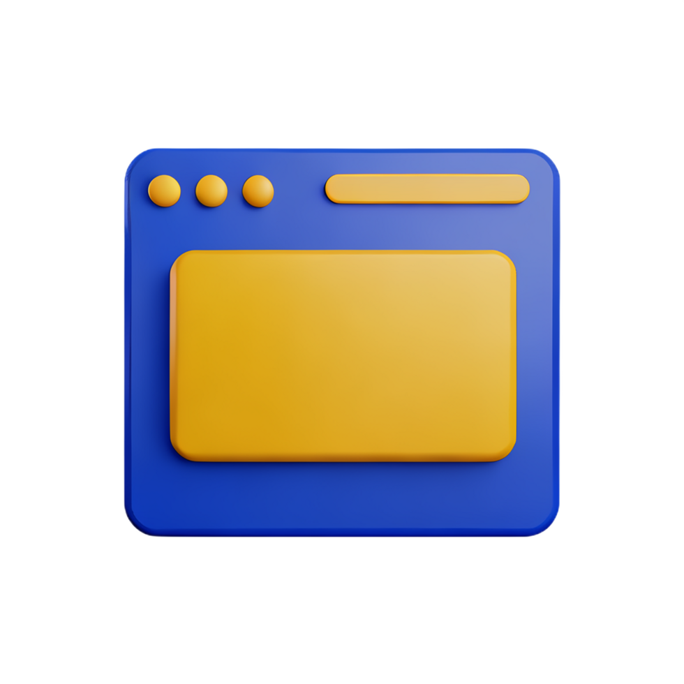 website 3d rendering icon illustration png