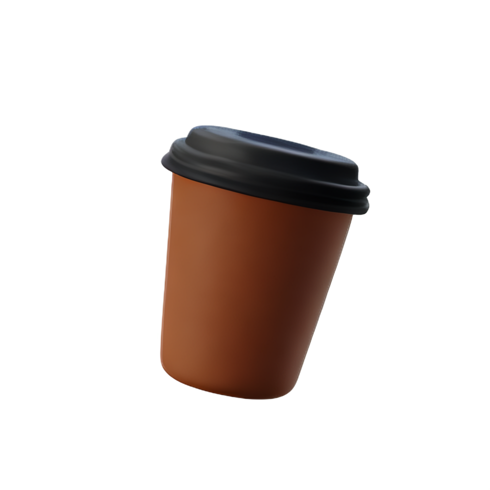 café copo 3d Renderização ícone ilustração png