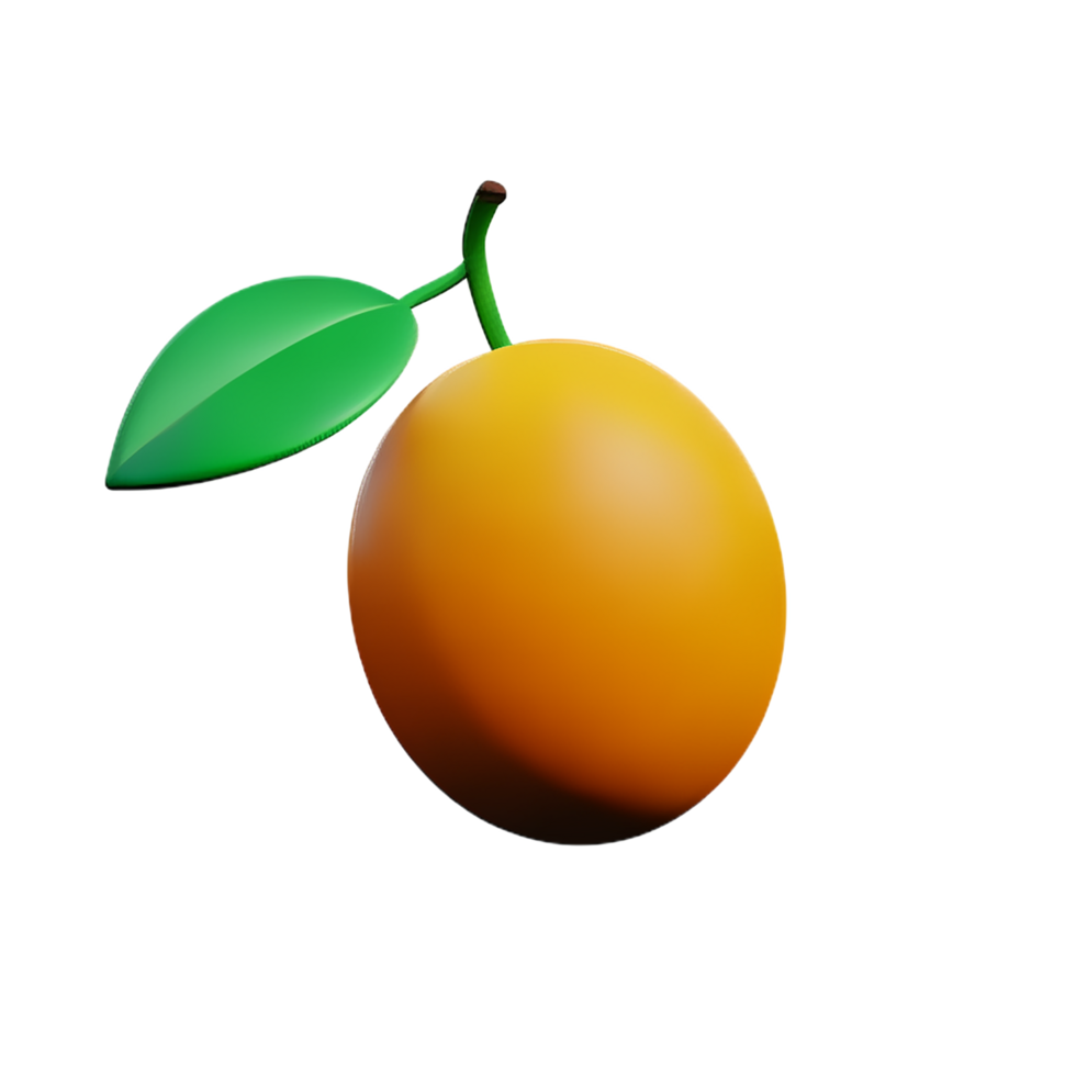 mango 3d rendering icon illustration png