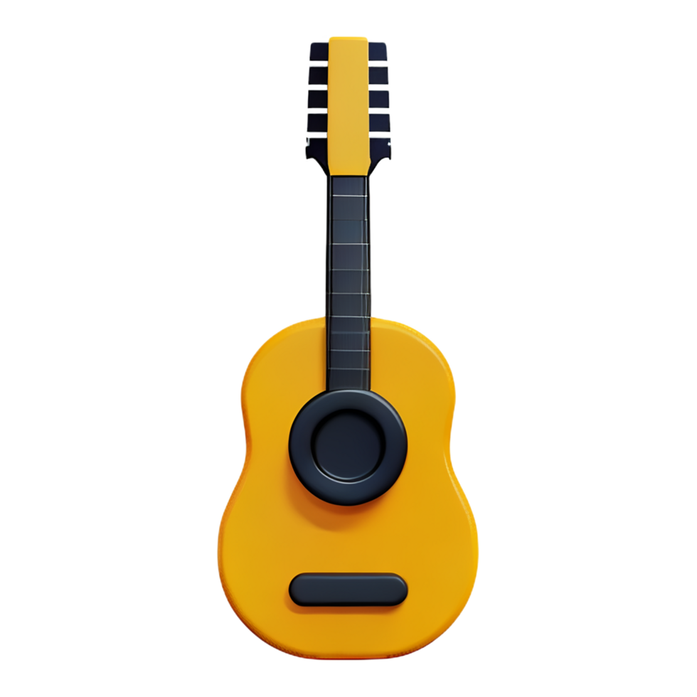 guitar 3d rendering icon illustration png