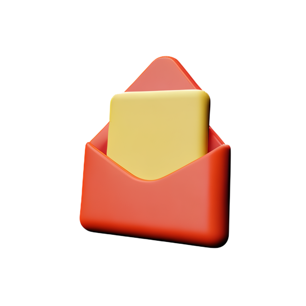 email 3d rendering icon illustration png