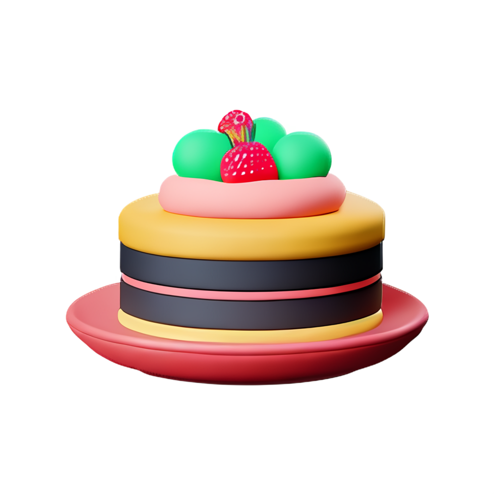 cake 3d icon illustration png