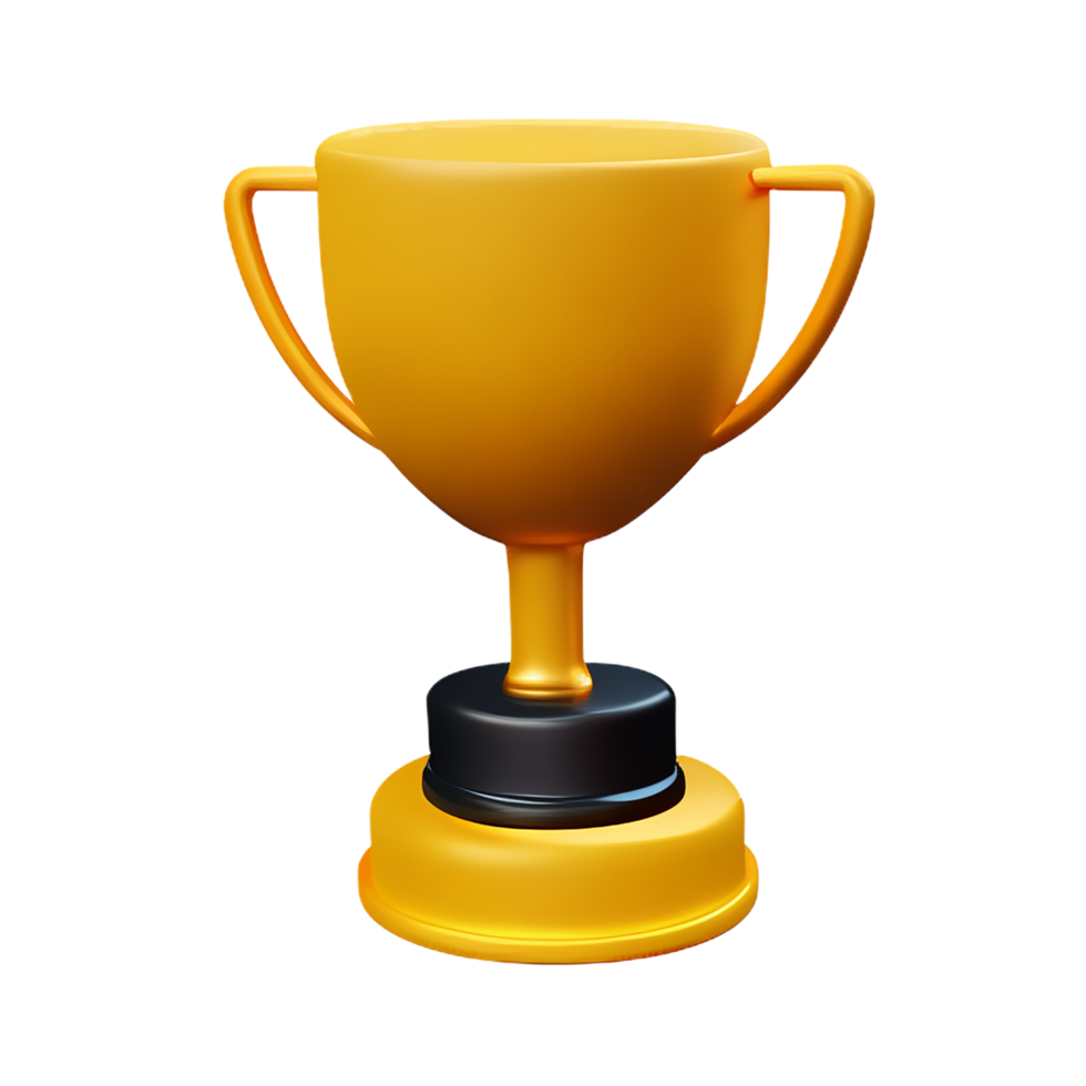 Trophy 3d rendering icon illustration png