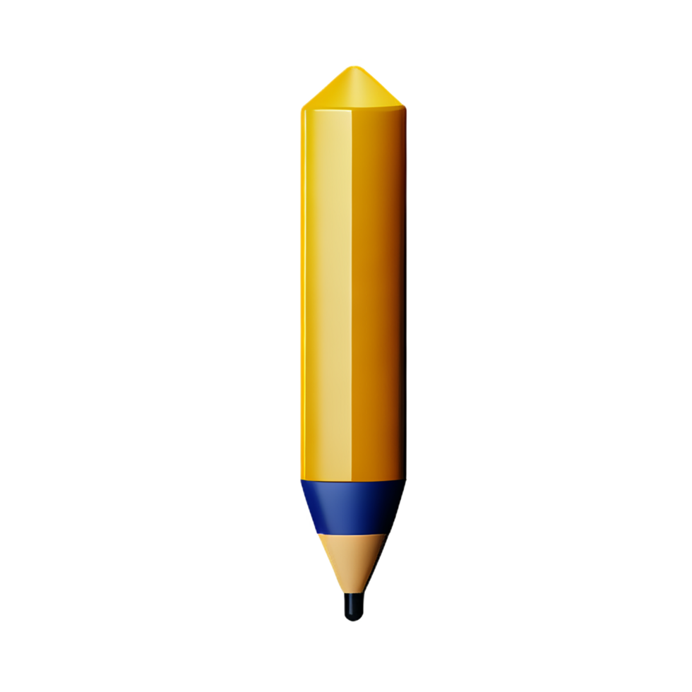 pencil 3d rendering icon illustration png
