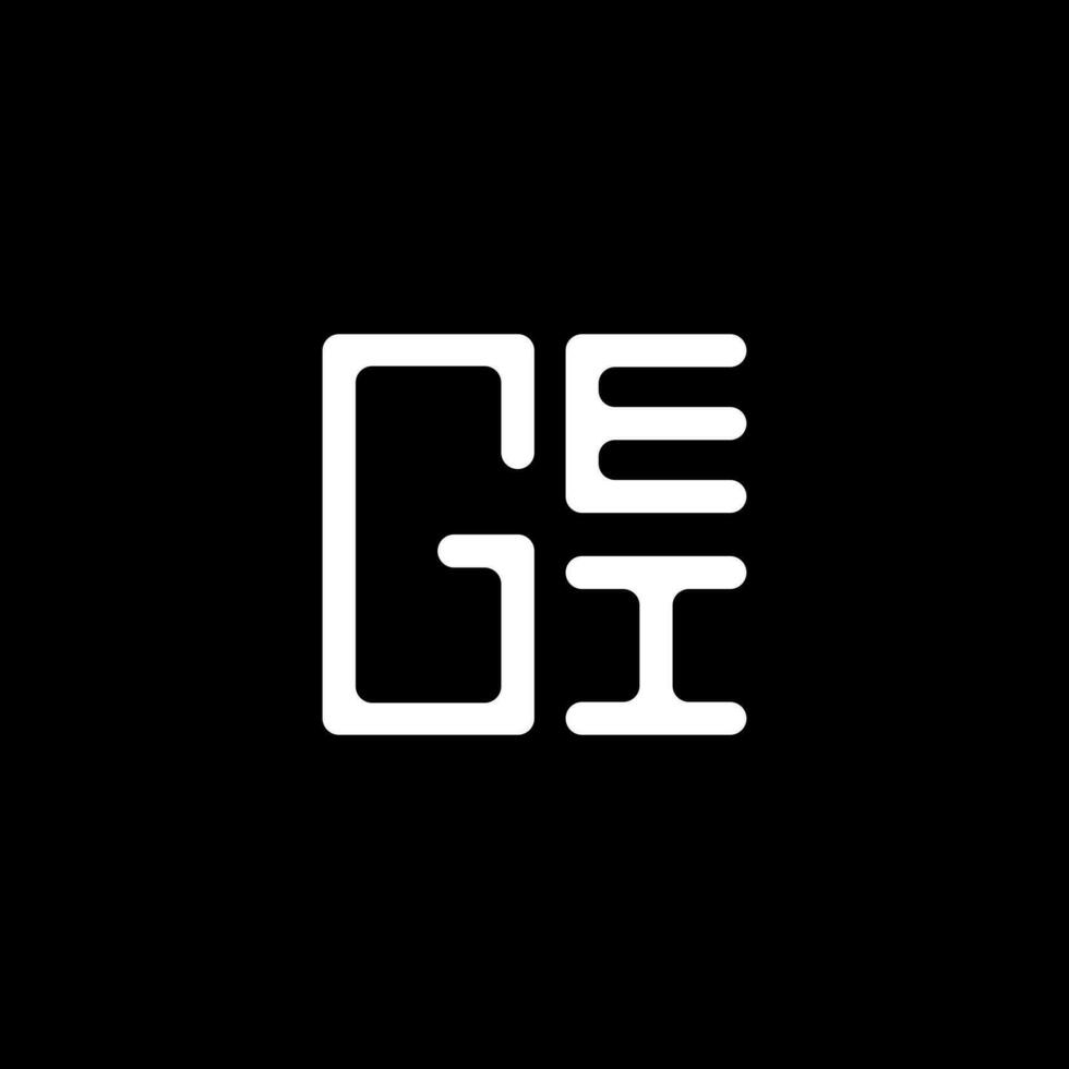 gei letra logo vector diseño, gei sencillo y moderno logo. gei lujoso alfabeto diseño