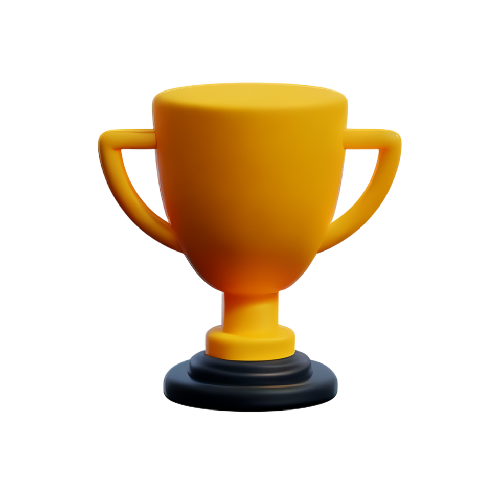 Trophy 3d rendering icon illustration png
