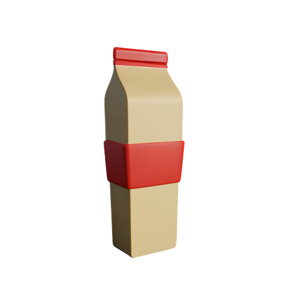 milk package 3d rendering icon illustration png