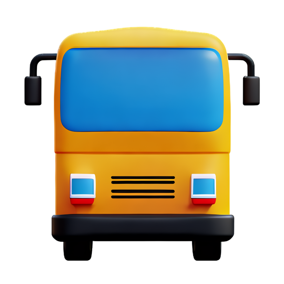 autobus 3d interpretazione icona illustrazione png