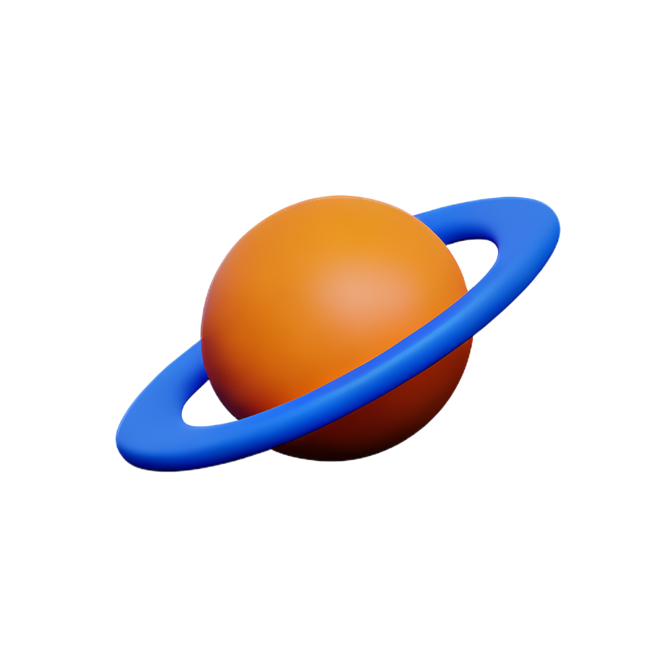 planet 3d rendering icon illustration png