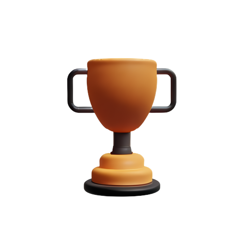 Trophy 3d rendering icon illustration png