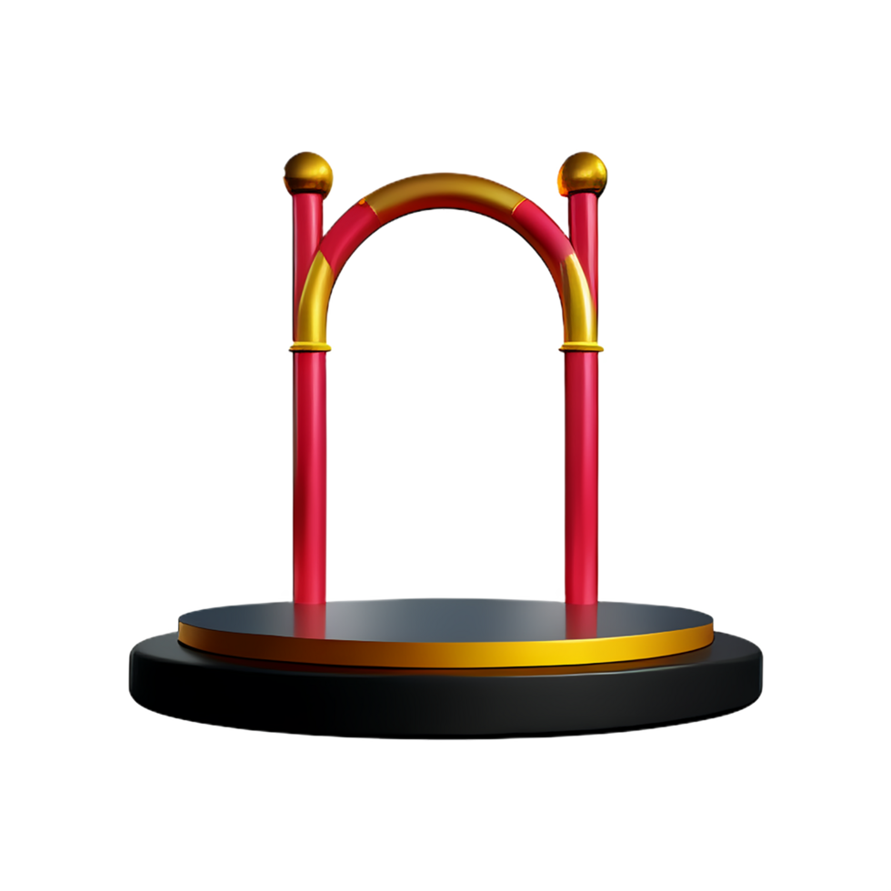christmas 3d podium with snowflakes illustration png