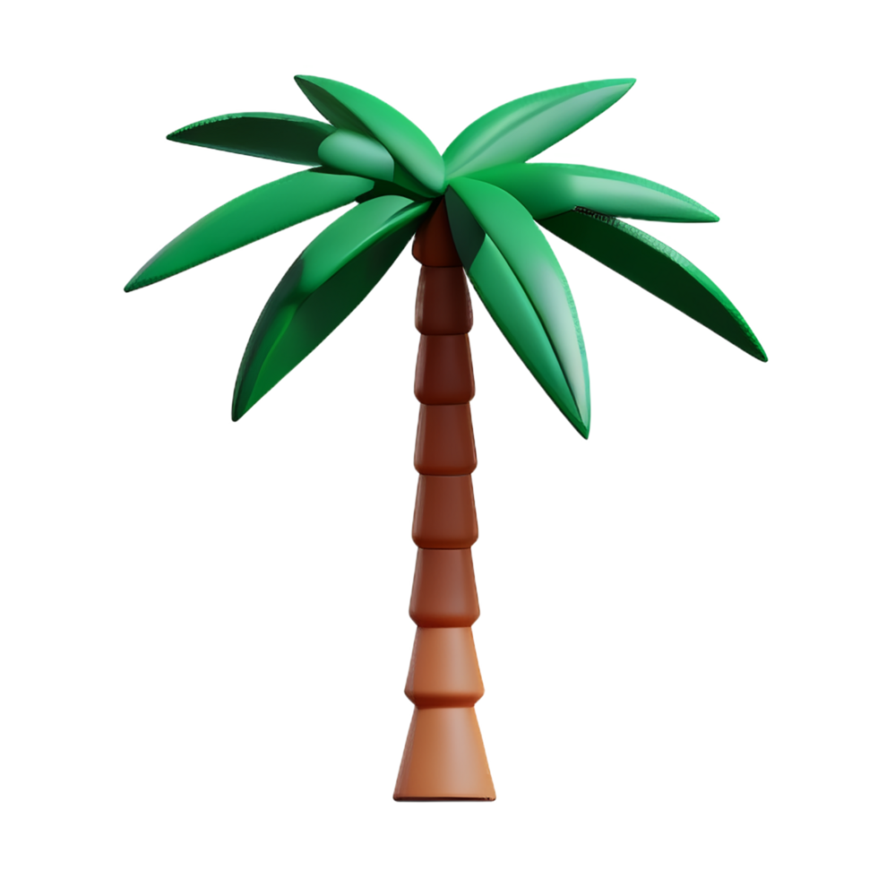 Palm tree 3d rendering icon illustration png