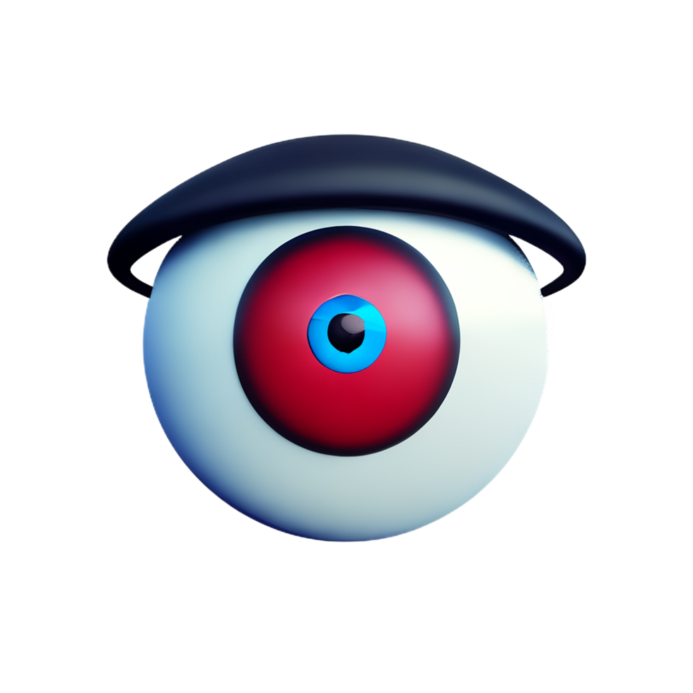 eye 3d rendering icon illustration png