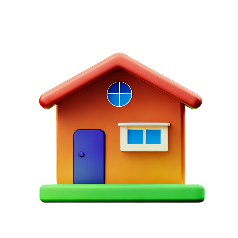 house 3d icon illustration png