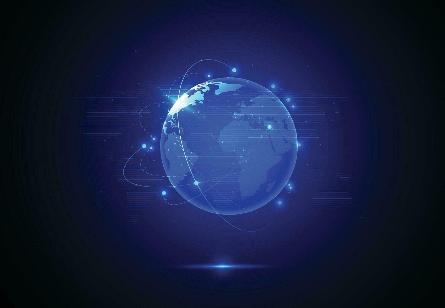 Global network connection. World map point and line composition concept of global business. Vector Illustration