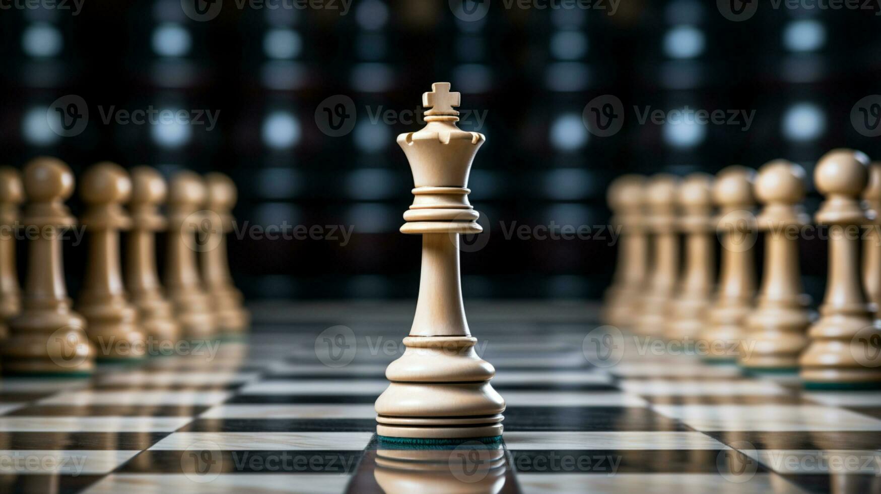 Chess Game use strategies to rules the board, Decision Making match, chess piece Isolated on Background, AI Generated photo