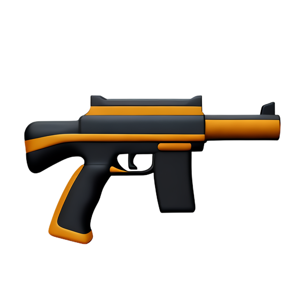 gun 3d rendering icon illustration png