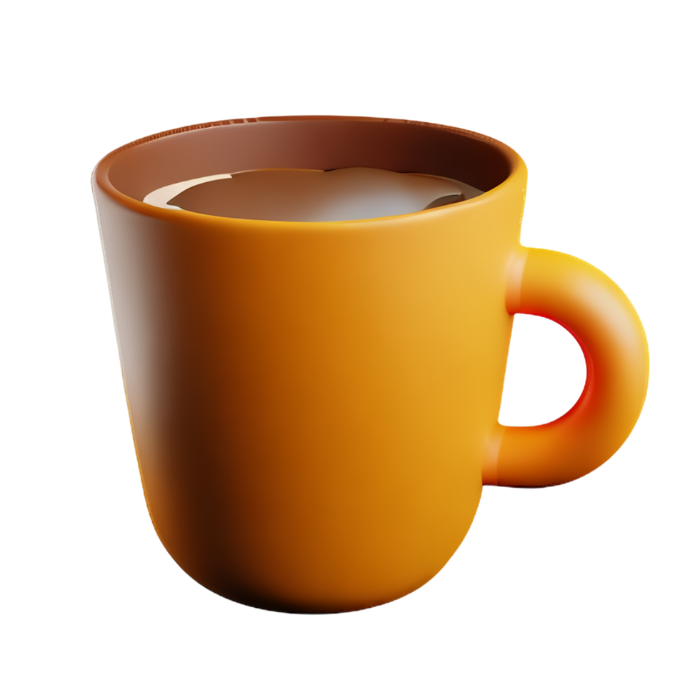coffee cup 3d rendering icon illustration png