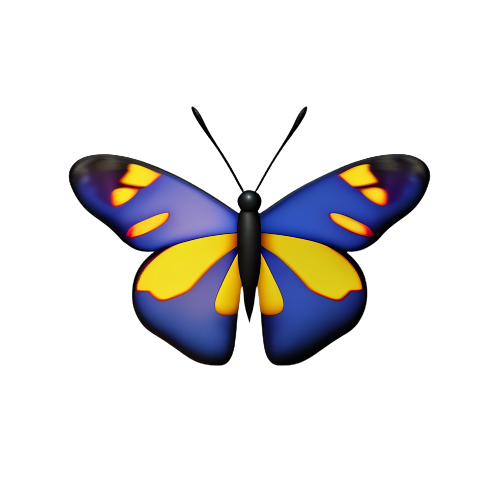 mariposa 3d icono ilustración png