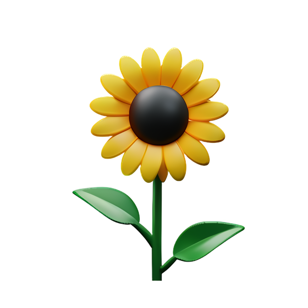 tournesol 3d icône illustration png