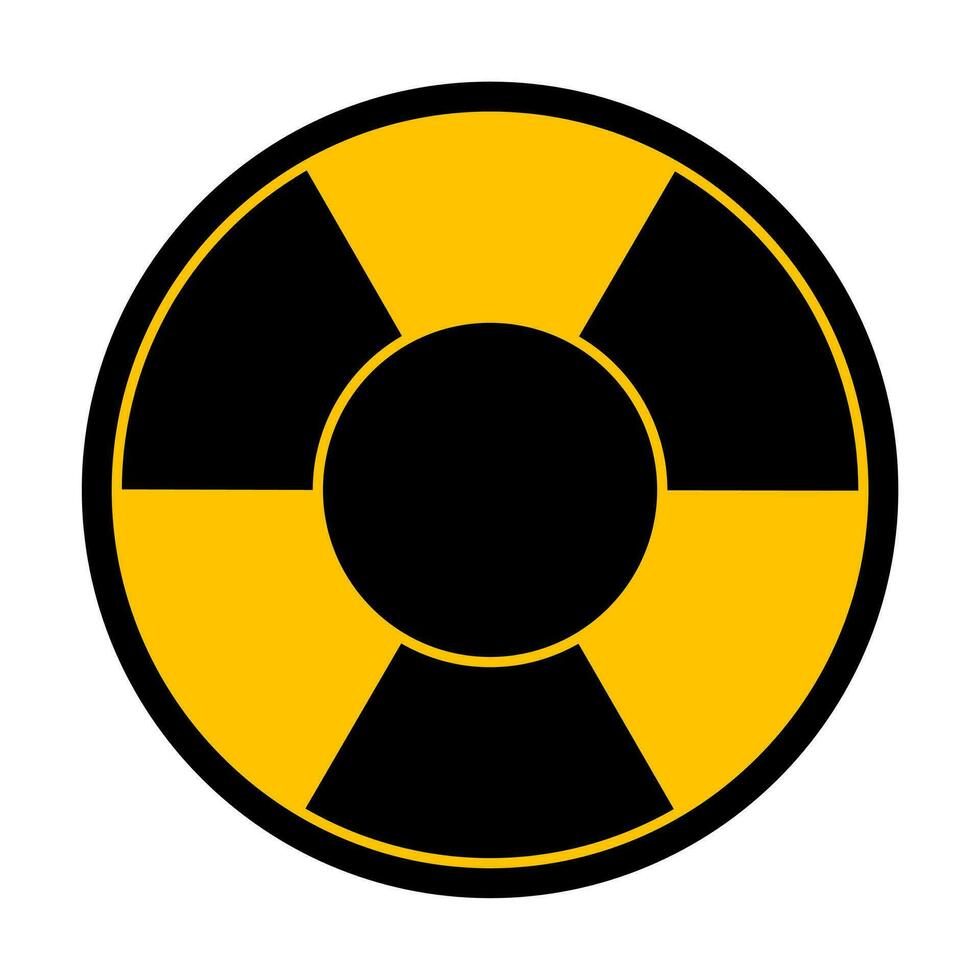 Nuclear vector icon Radiation hazard sign alert danger symbol. Web site page and mobile app design vector element