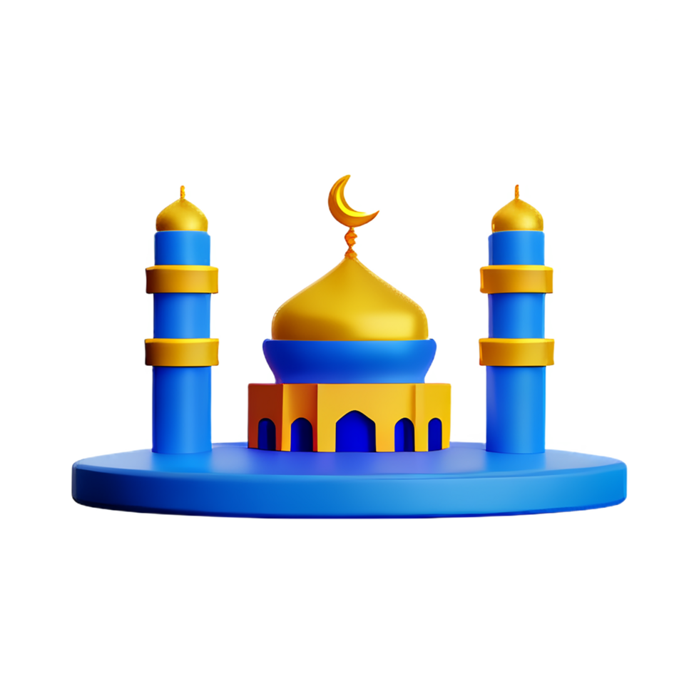 mosque 3d icon illustration png