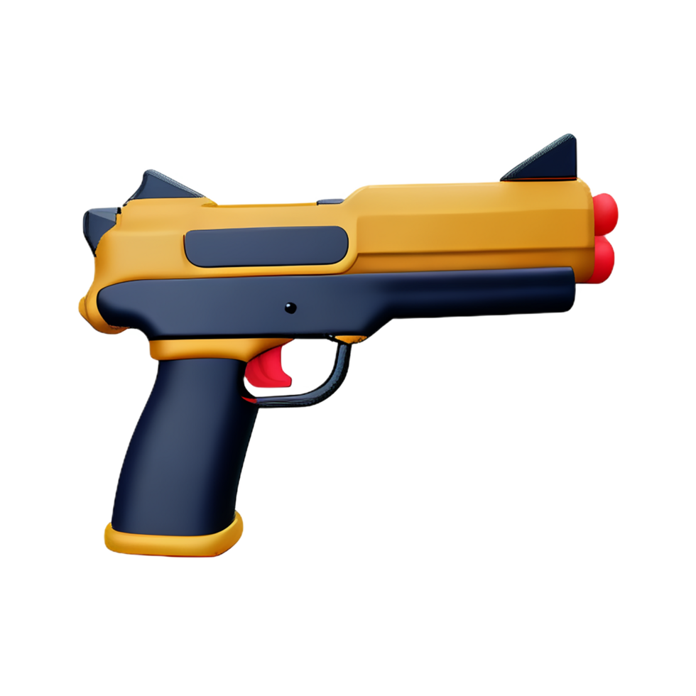 gun 3d rendering icon illustration png
