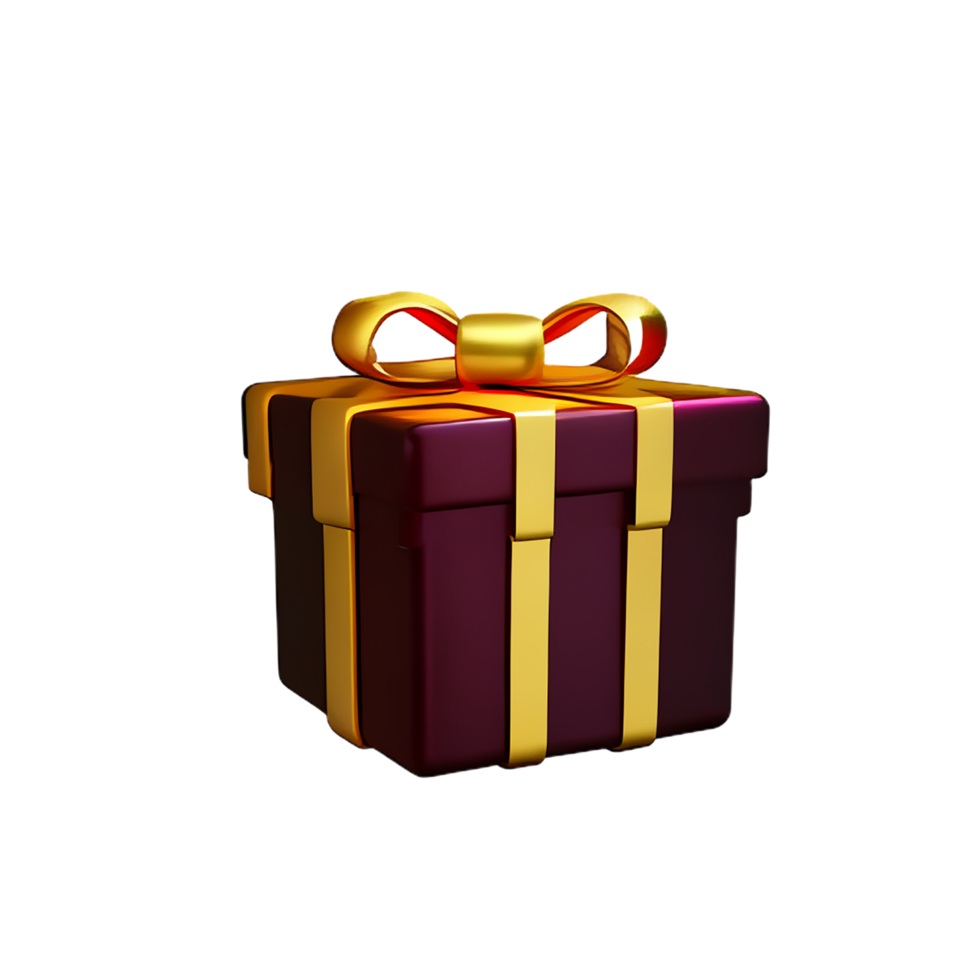 christmas 3d surprise present gift box icon illustration png
