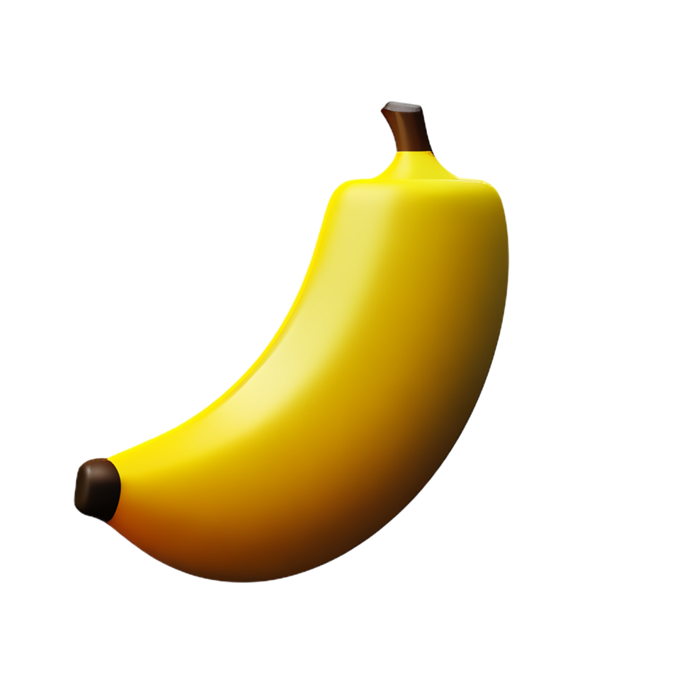 banana 3d rendering icon illustration png