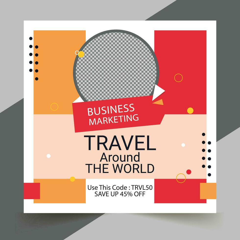 Corporate Social Media Post Design Free vector