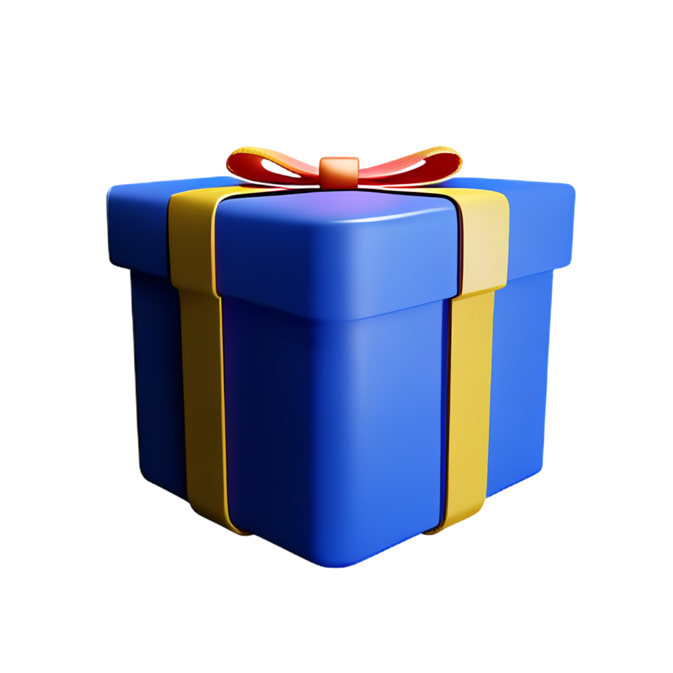 cadeau boîte 3d le rendu icône illustration png