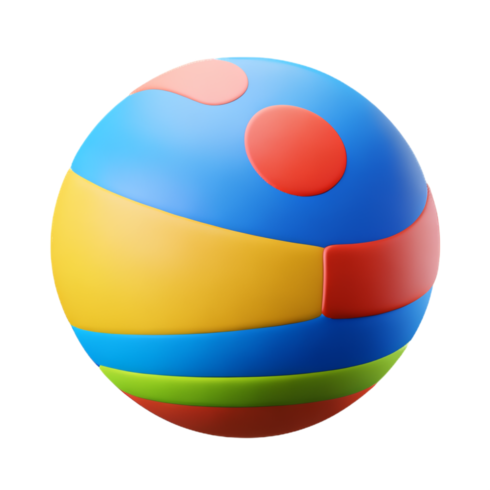 beach ball 3d travel and holiday illustration png