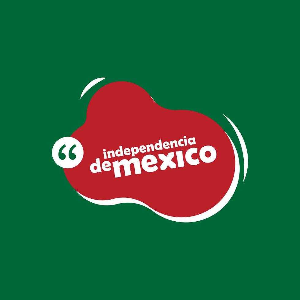 viva mexico independence day speech bubble vector