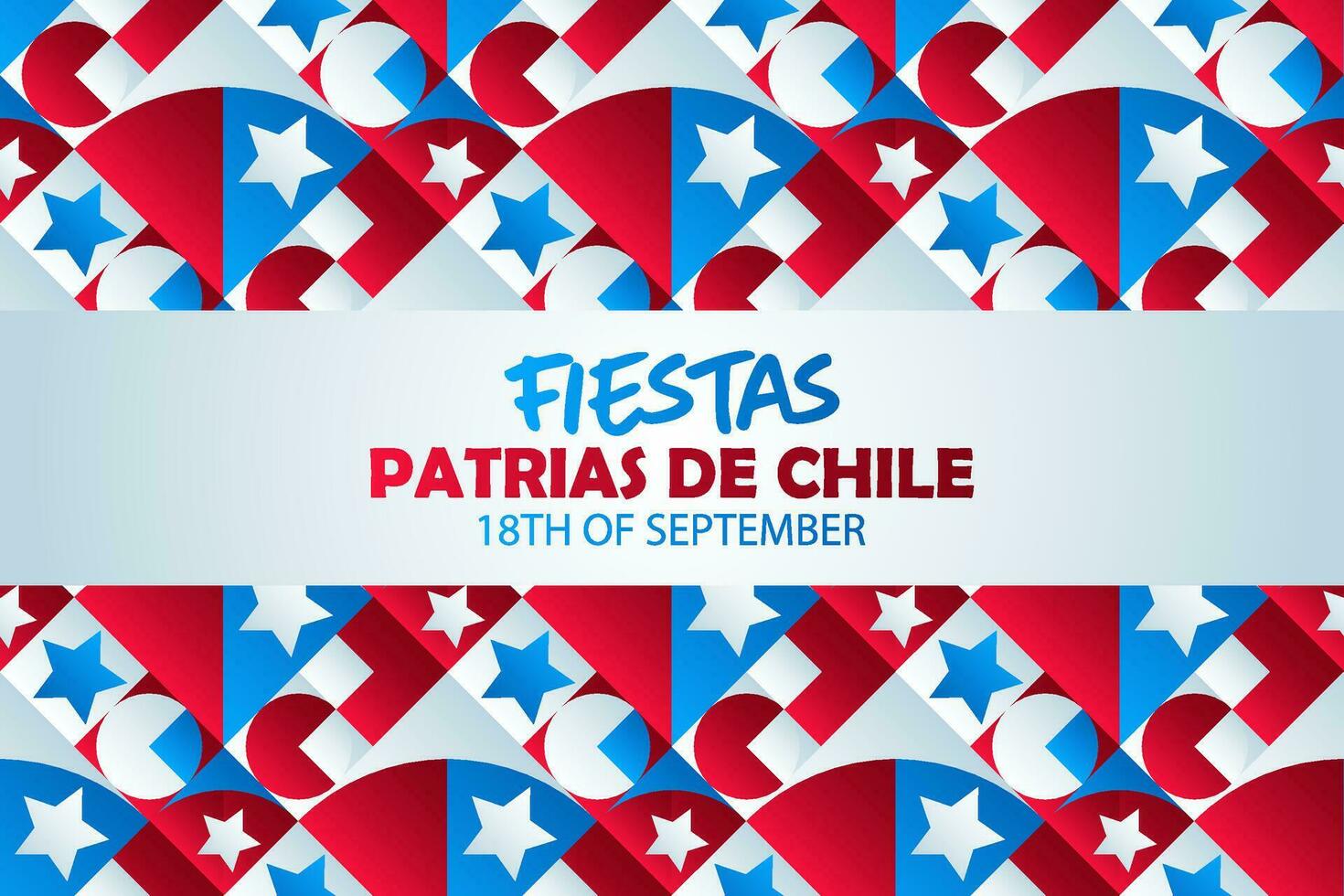 seamless pattern of Chile independence day celebration. vector