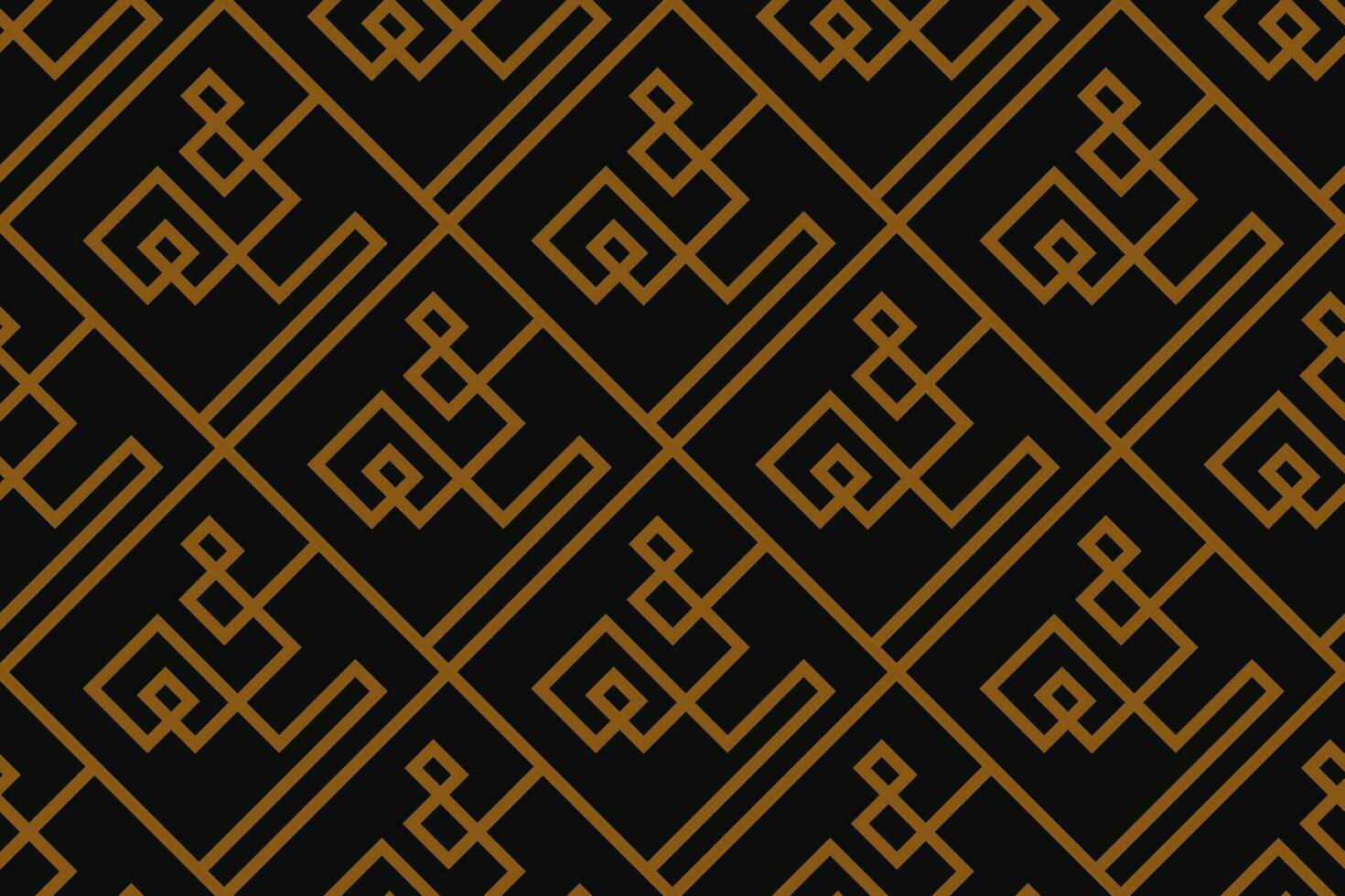 Abstract geometric pattern with lines, rhombuses A seamless vector background. Blue-black and gold texture