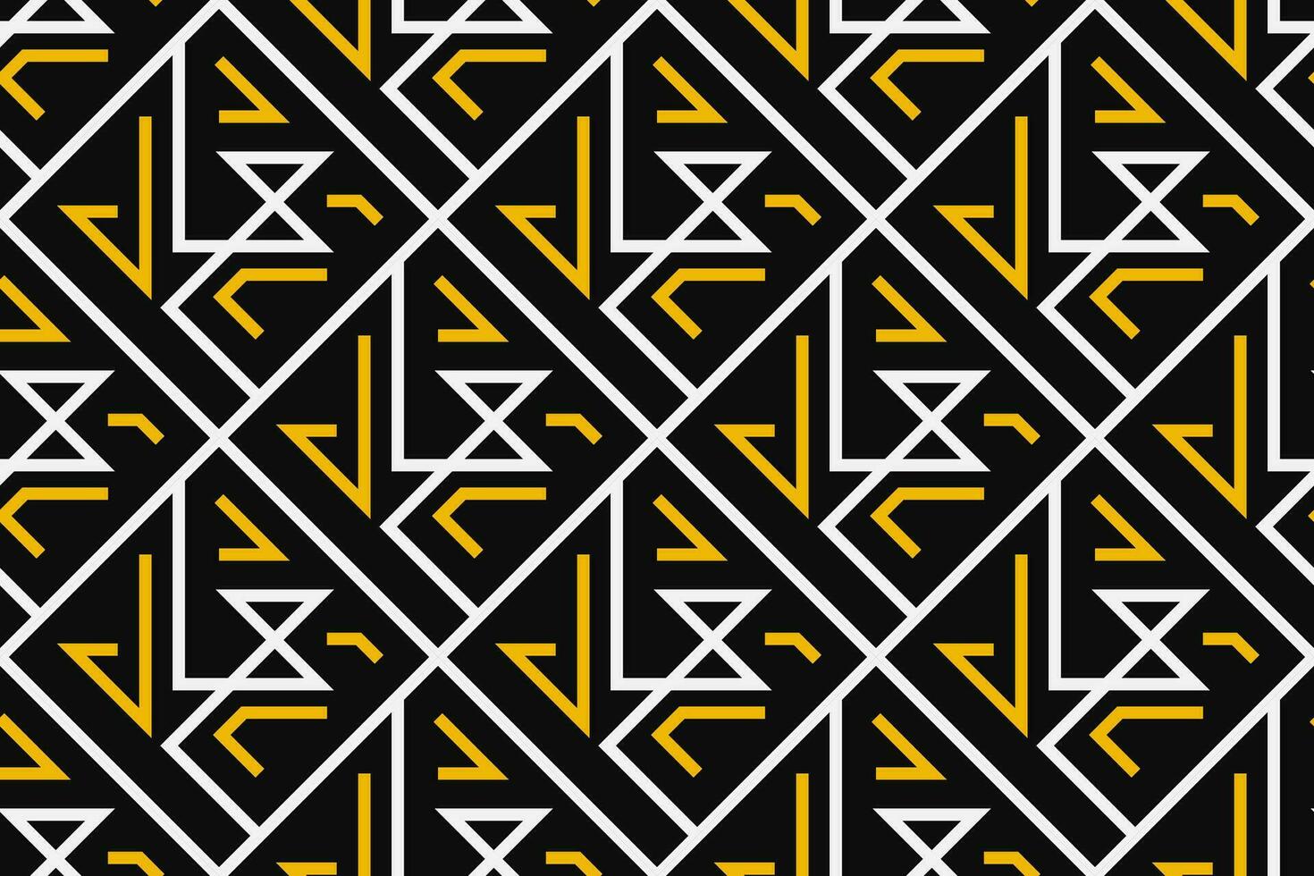 Abstract geometric pattern with lines, rhombuses A seamless vector background. Blue-black and gold texture