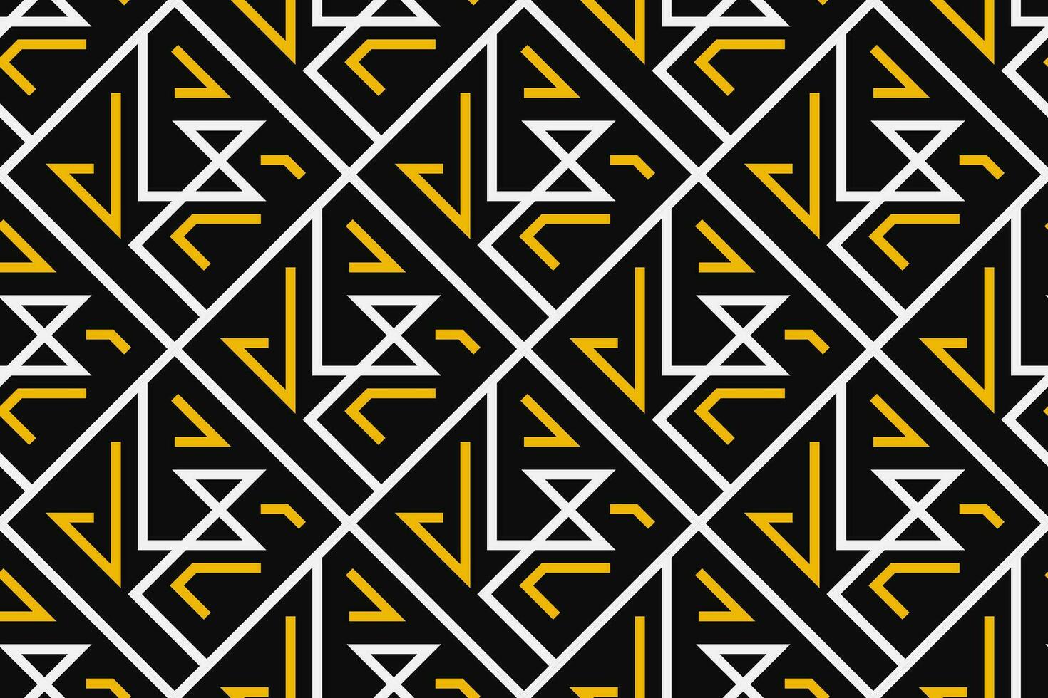 Abstract geometric pattern with lines, rhombuses A seamless vector background. Blue-black and gold texture