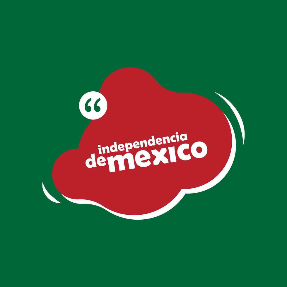 viva mexico independence day speech bubble vector