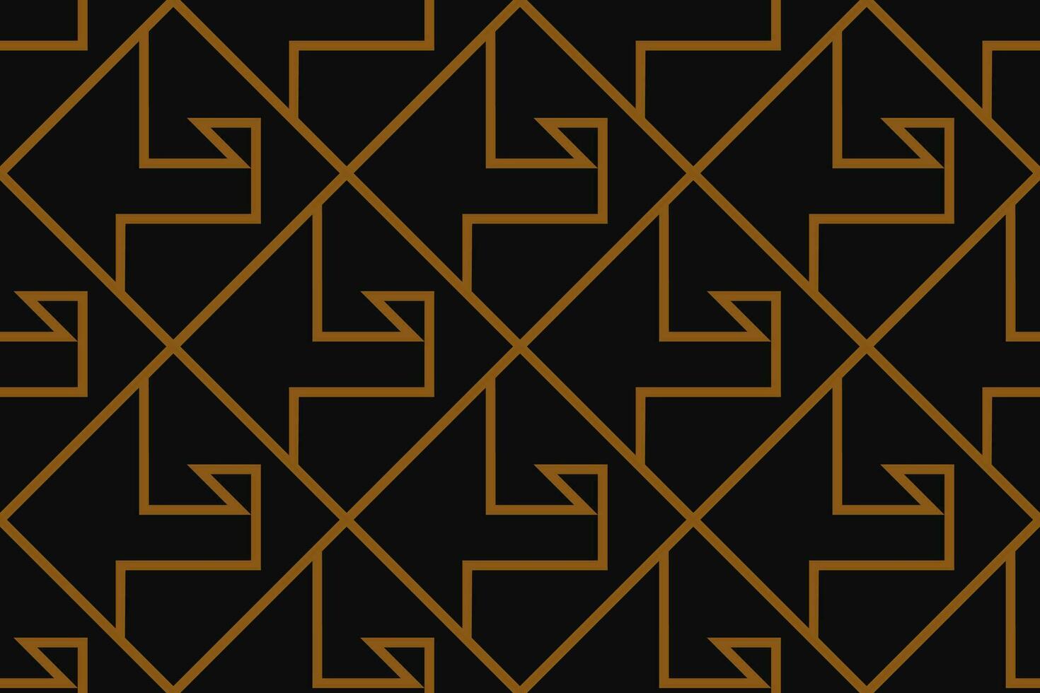 Abstract geometric pattern with lines, rhombuses A seamless vector background. Blue-black and gold texture